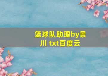 篮球队助理by景川 txt百度云